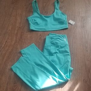 Free people capri and sports bra set